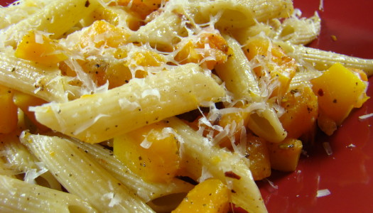 Penne with Butternut Squash,  Bacon, and Sage